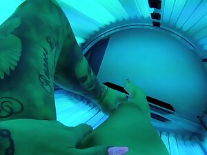 TIGHT TINI - GERMAN Transparent AMATEUR SOLARIUM HANDY CAM VLOG