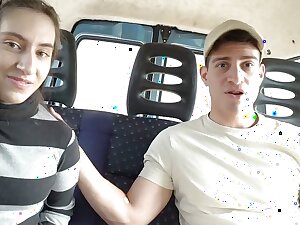 Amateur 18yo coddle with an increment of her FIRST DAY IN PORN: It starts with an outdoor schooling