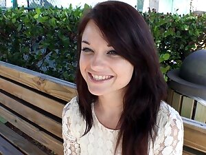 Tiny Young Petite Brunette Teen Picked Up And Fucked